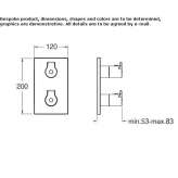 Outdoor thermostatic shower set with a plate Ferez