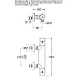 External thermostatic shower faucet Itatuba