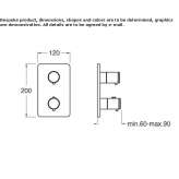 Thermostatic shower faucet in a modern style with a plate Imatra