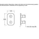 Thermostatic shower tap with plate Itatuba