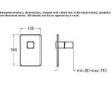 Single-lever external shower faucet with a plate Valseca