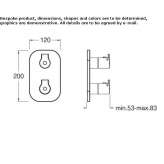 Thermostatic shower faucet with plate Ardud