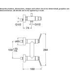 External shower faucet with individual rosettes Itatuba