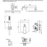 Built-in shower set with hand shower, single handle Colima