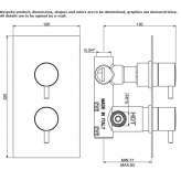 Concealed thermostatic shower faucet Palizzi