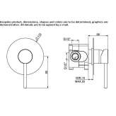 1-hole concealed shower faucet Palizzi