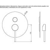 Concealed 1-hole shower tap Palizzi