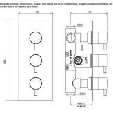 3-otworowa termostatyczna bateria prysznicowa Buynichy