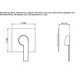 Single-lever shower mixer with plate Moimacco