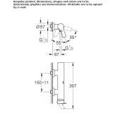 External single-lever shower faucet Losice