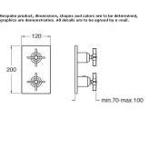 Thermostatic shower faucet with plate Narvik