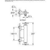 2-hole shower faucet with individual rosettes Vryses