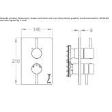 Thermostatic shower faucet with switch Corfu