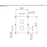 Thermostatic concealed shower faucet Charly