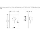 Thermostatic shower tap with plate Corfu