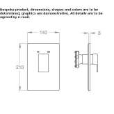 Concealed shower faucet with plate Sundown