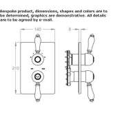 2-hole concealed shower faucet with diverter Turbiv