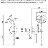 1-hole stainless steel shower mixer with hand shower Krokees