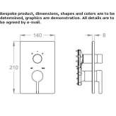 2-hole shower faucet with diverter Nyrsko