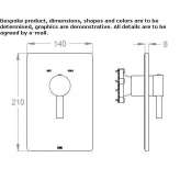 Concealed shower faucet with one handle Mariabe