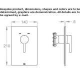 Concealed shower faucet with one handle Nyrsko