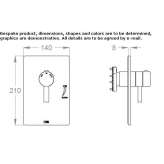 Single-lever thermostatic shower faucet Mariabe