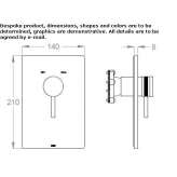 Concealed shower faucet with one handle Ziduri