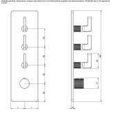 3-hole, metal, thermostatic shower faucet Ballarat