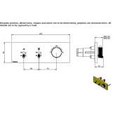 Concealed thermostatic brass shower set with hand shower Garliava