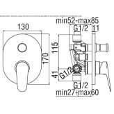 Shower faucet with switch Skole