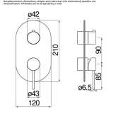 2-hole single-lever shower mixer with plate Elkhovo