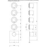 5-hole steel shower faucet Lubian