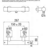 2-hole shower faucet with a hand shower Nexpan