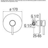 Single-lever shower faucet Petrovsk