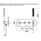 Thermostatic shower faucet with a shower hand Ararat