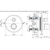 Concealed thermostatic shower faucet Choloma