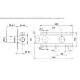 Shower tap with hand shower and overhead shower Zagar