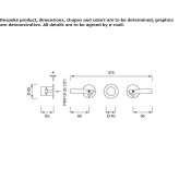 Stainless steel shower faucet/shut-off valve Moerdijk