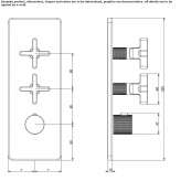 3-hole metal shower faucet with plate Ballarat