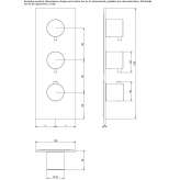 3-hole metal shower faucet with plate Lubian