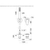 Concealed shower set with a hand shower Triunfo