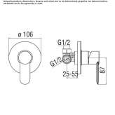 Single-lever shower faucet Noank