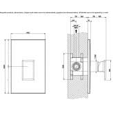 1-hole metal shower faucet with plate Petina