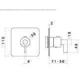 Concealed thermostatic shower faucet Wamboin