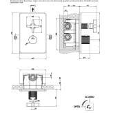 Thermostatic shower faucet made of chrome-plated brass Ballarat