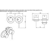 2-hole concealed stainless steel shower faucet Galegos