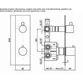 2-hole thermostatic shower mixer with plate Byram