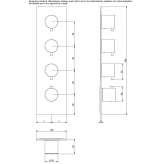 4-hole metal shower faucet with plate Lubian