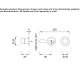 Stainless steel shower faucet/shut-off valve Moerdijk