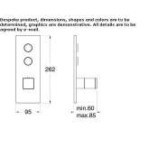 Thermostatic shower tap with plate Lodrino